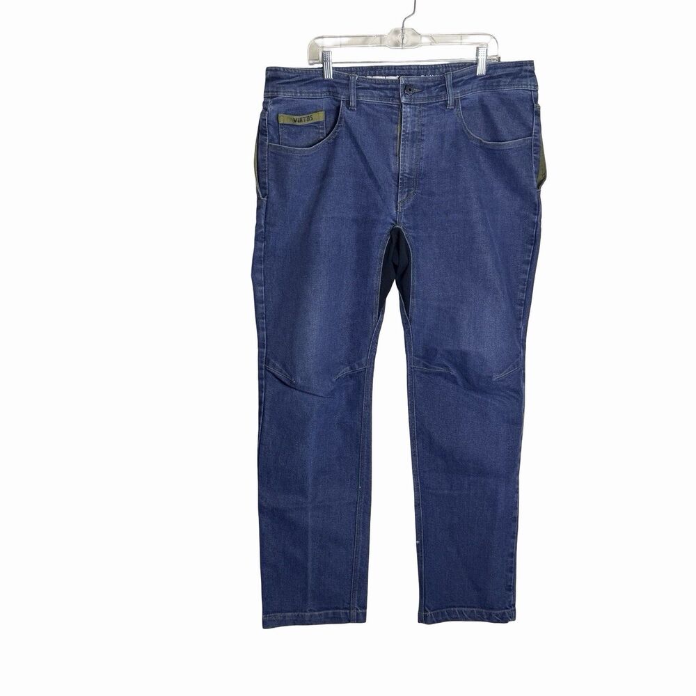 Viktos Gunfighter Jeans Mens 40x32 Blue Tactical Denim Cordura Gusseted PICS